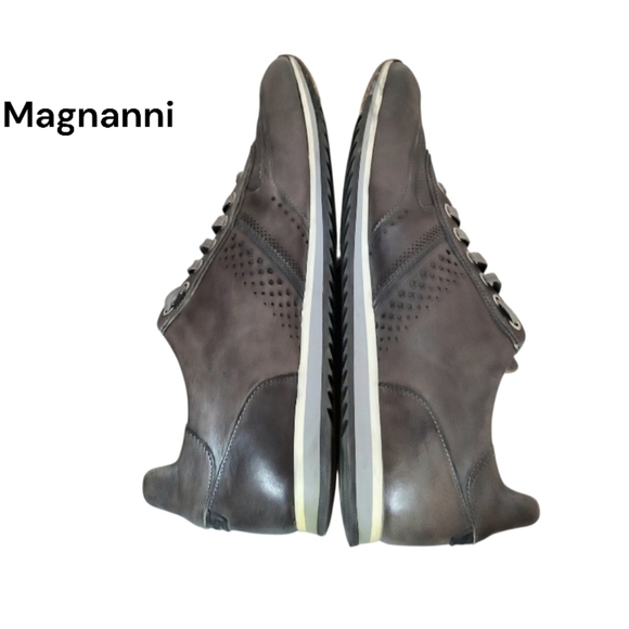 Magnanni Cristian Christian Gray Leather Casual Dress Sneaker Shoe Spain Men 13 - Picture 5 of 13